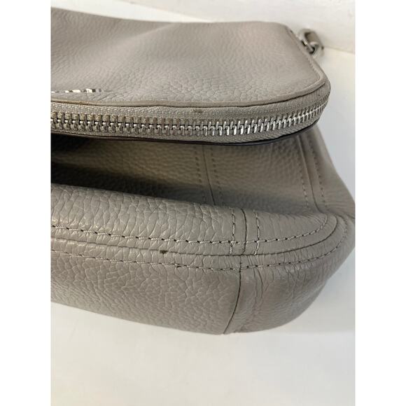 MICHAEL KORS, GRAY MEDIUM PEBBLED LEATHER SHOULDER BAG - Picture 13 of 16